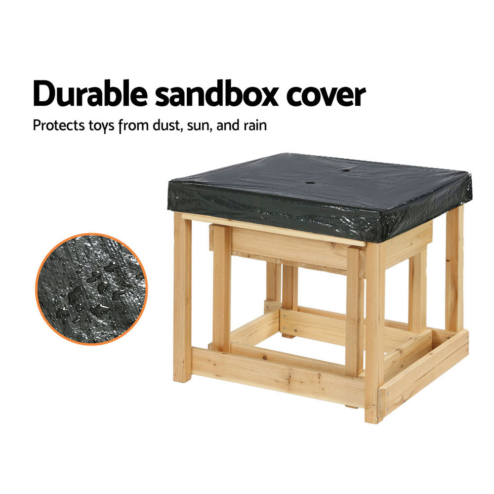 Kids Sandpit & Water Table Wooden Outdoor Sandbox Play Set