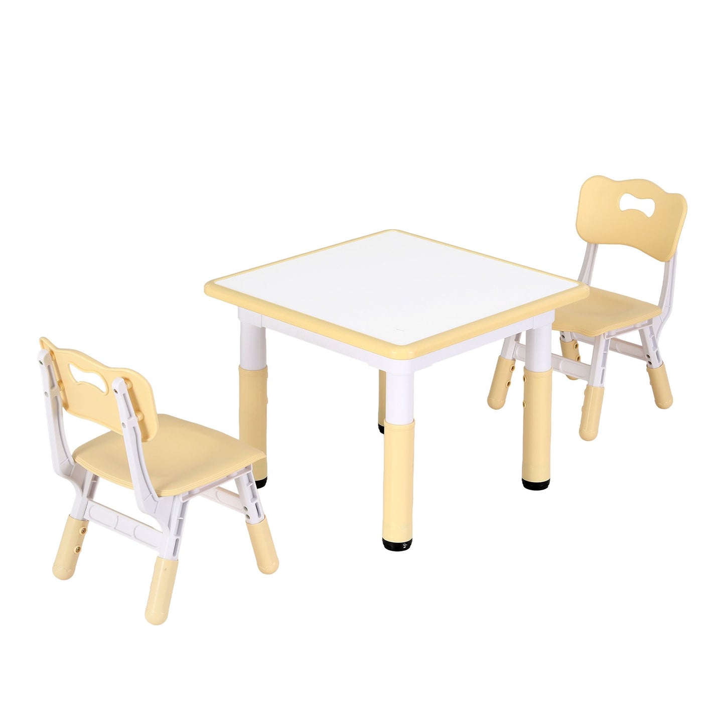 Kids Adjustable Table & 2 Chairs Set – Height Adjustable Activity Desk for Toddlers