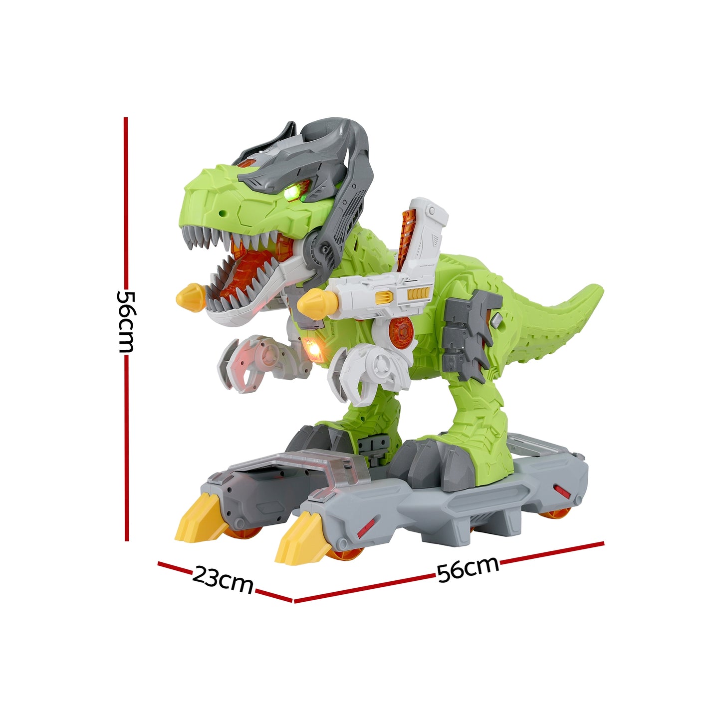 Kids Dinosaur Ride On Push Car with Mist Spray Lights & Sounds Green