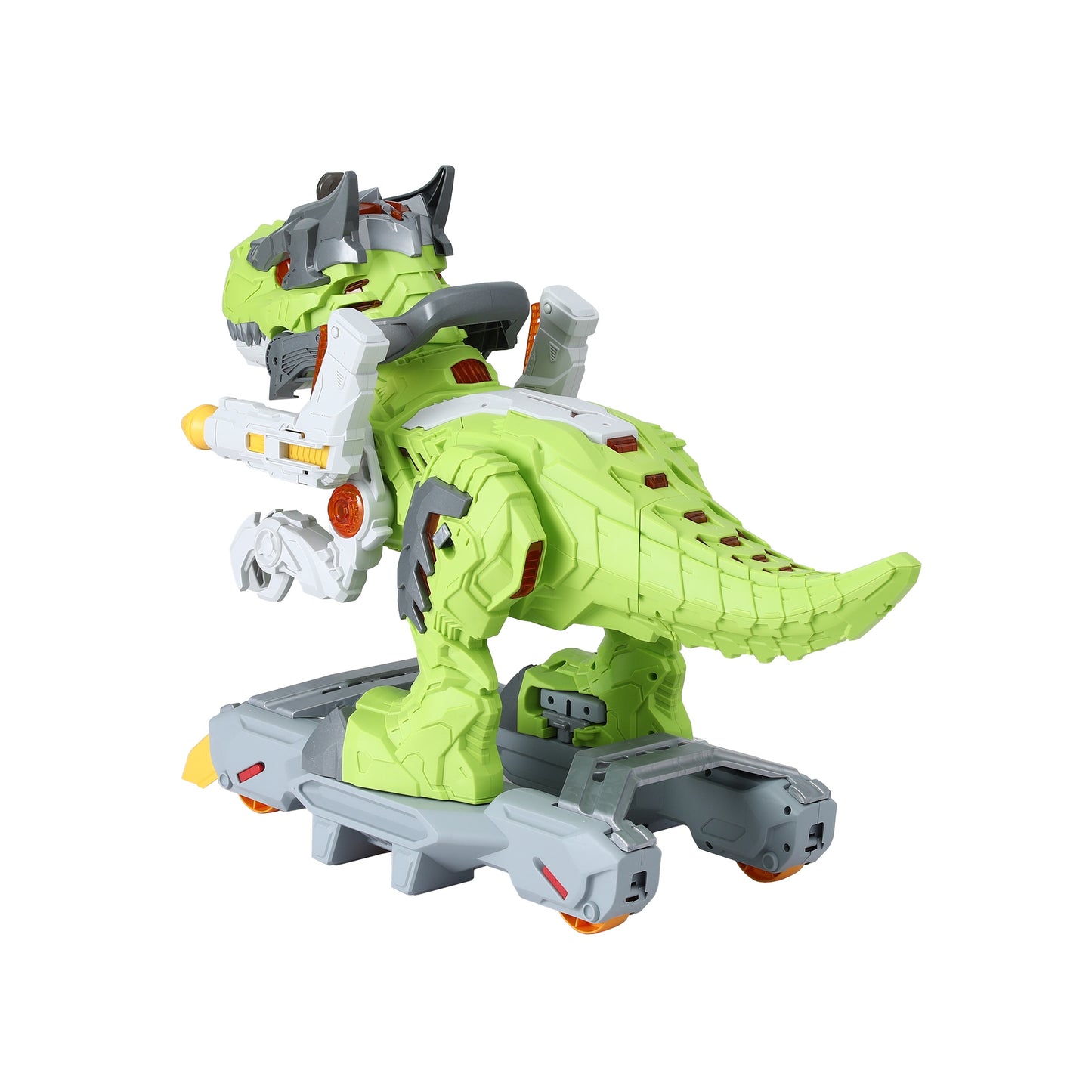 Kids Dinosaur Ride On Push Car with Mist Spray Lights & Sounds Green