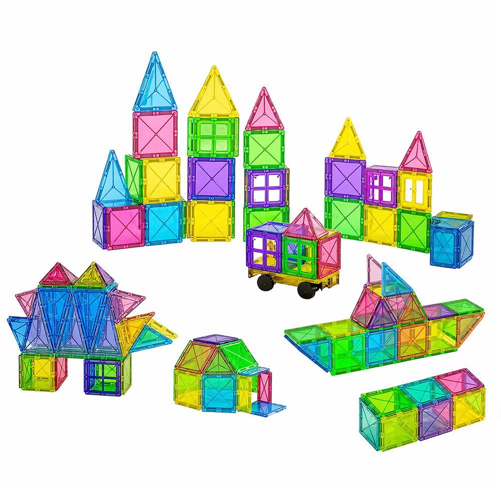 Keezi 120PCS Magnetic Tiles STEM Building Set for Kids