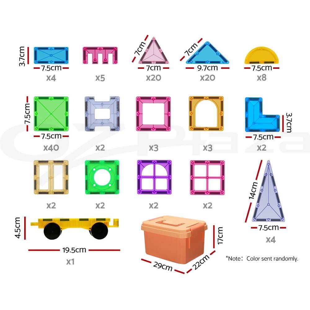 Keezi 120PCS Magnetic Tiles STEM Building Set for Kids
