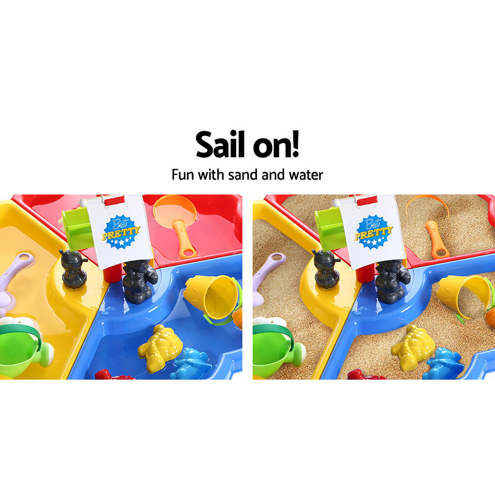 Kids Sand and Water Table Outdoor Sandpit Play Set Beach Toy