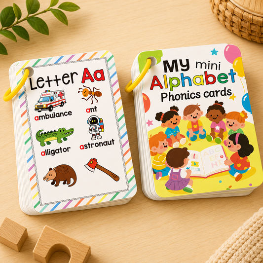 Alphabet Phonics Flash Cards for Kids – A-Z Early Learning & Reading Cards