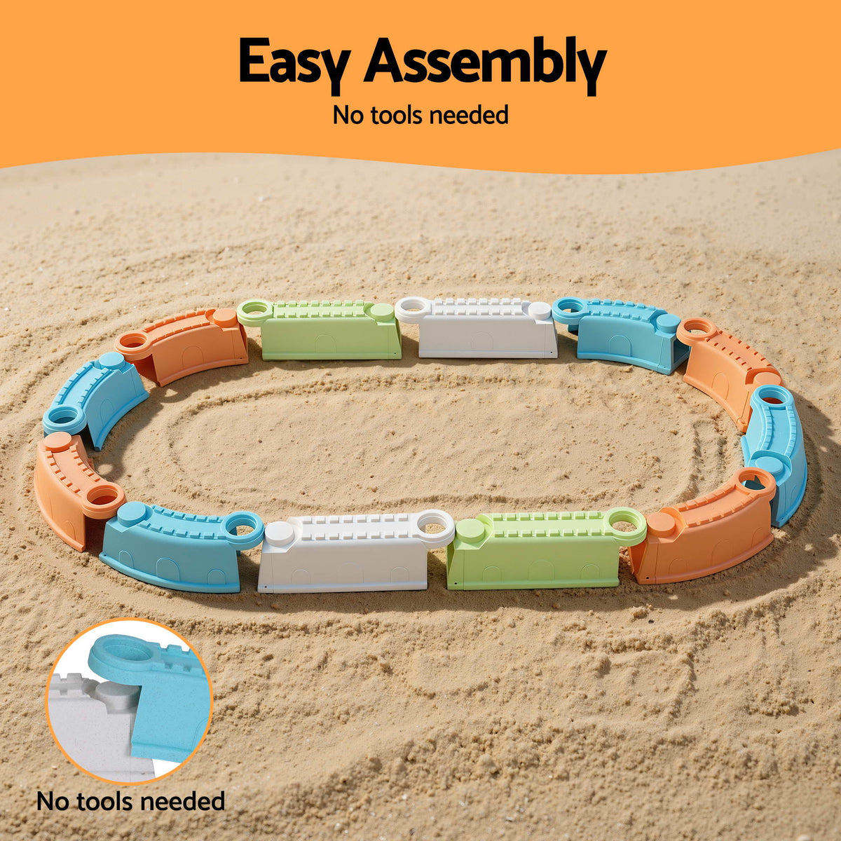 Keezi Kids Modular Sandpit Set with Sand Toys – 9 Piece
