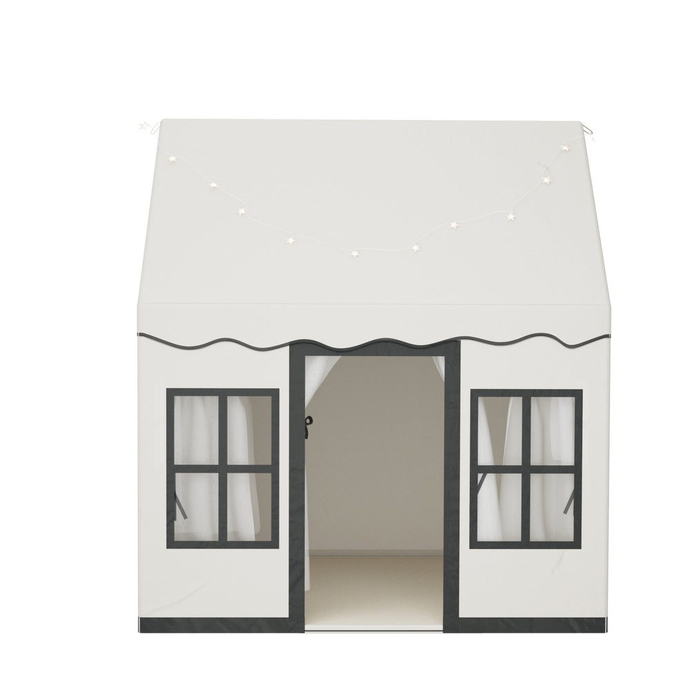 Kids Play Tent Castle Playhouse with Star Lights & Floor Mat
