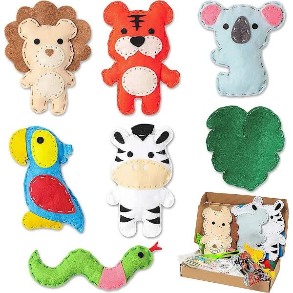 Kids Dinosaur Sewing Kit DIY Felt Craft Set for Beginners