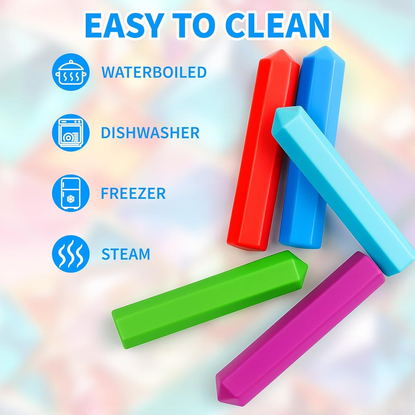 5-Pack Silicone Pencil Fidget Toppers