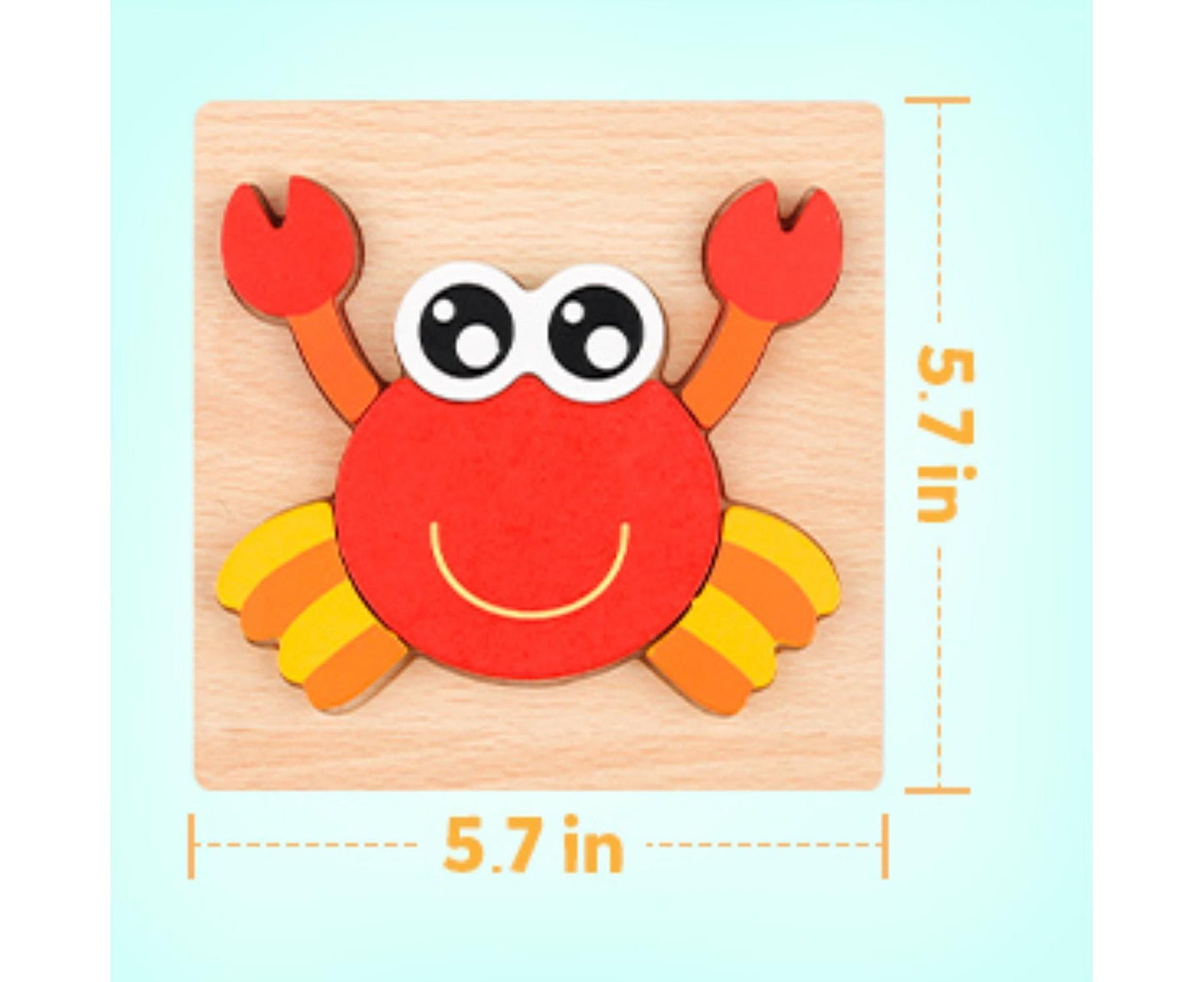Montessori Wooden Animal Puzzle Set for Early Learning & Fine Motor Development