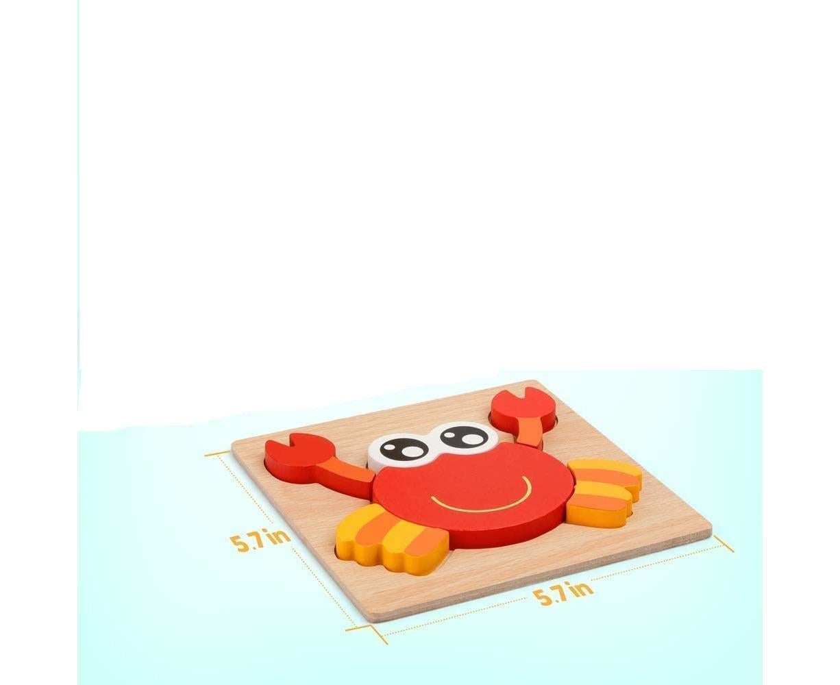 Montessori Wooden Animal Puzzle Set for Early Learning & Fine Motor Development