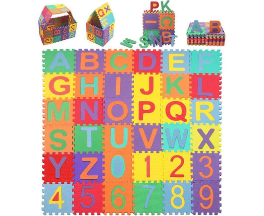 Kids Alphabet & Number EVA Foam Puzzle Play Mat 36PCS
