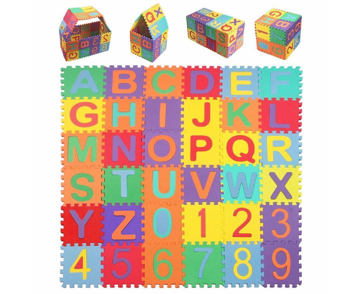 Kids Alphabet & Number EVA Foam Puzzle Play Mat 36PCS