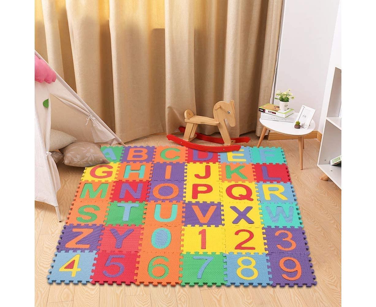 Kids Alphabet & Number EVA Foam Puzzle Play Mat 36PCS