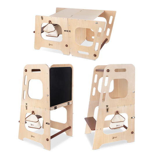 Convertible Helper Tower Table & Chair Montessori Learning Stool