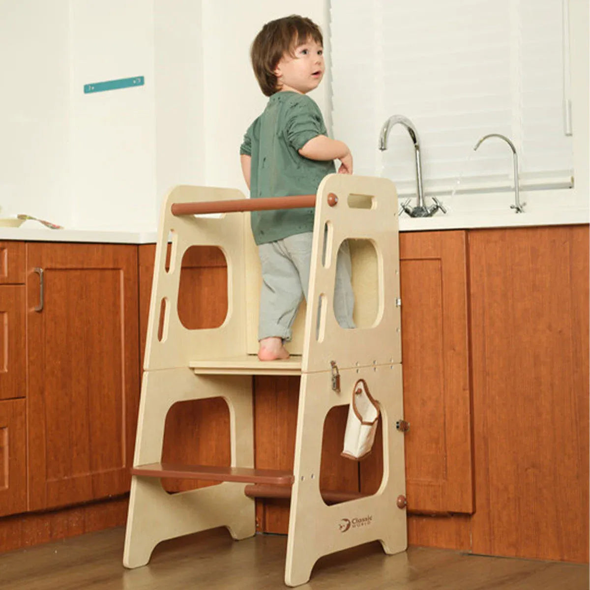 Convertible Helper Tower Table & Chair Montessori Learning Stool
