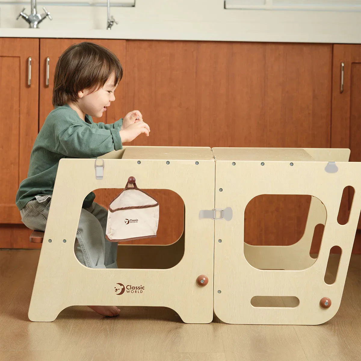 Convertible Helper Tower Table & Chair Montessori Learning Stool