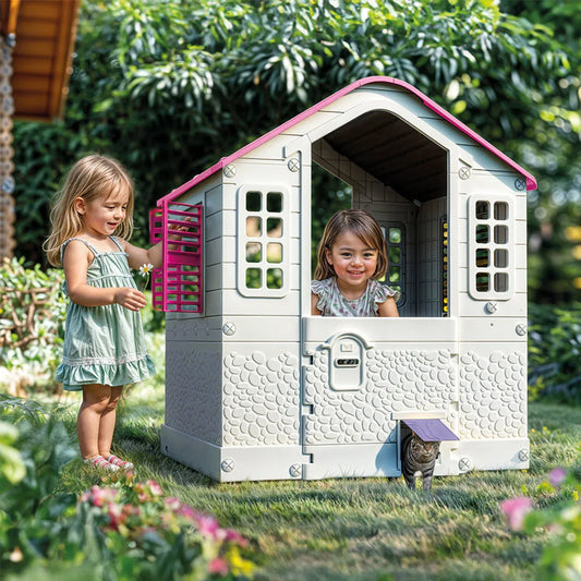 Lifespan Kids Dolu Playhouse Pink Indoor Outdoor Cubby House