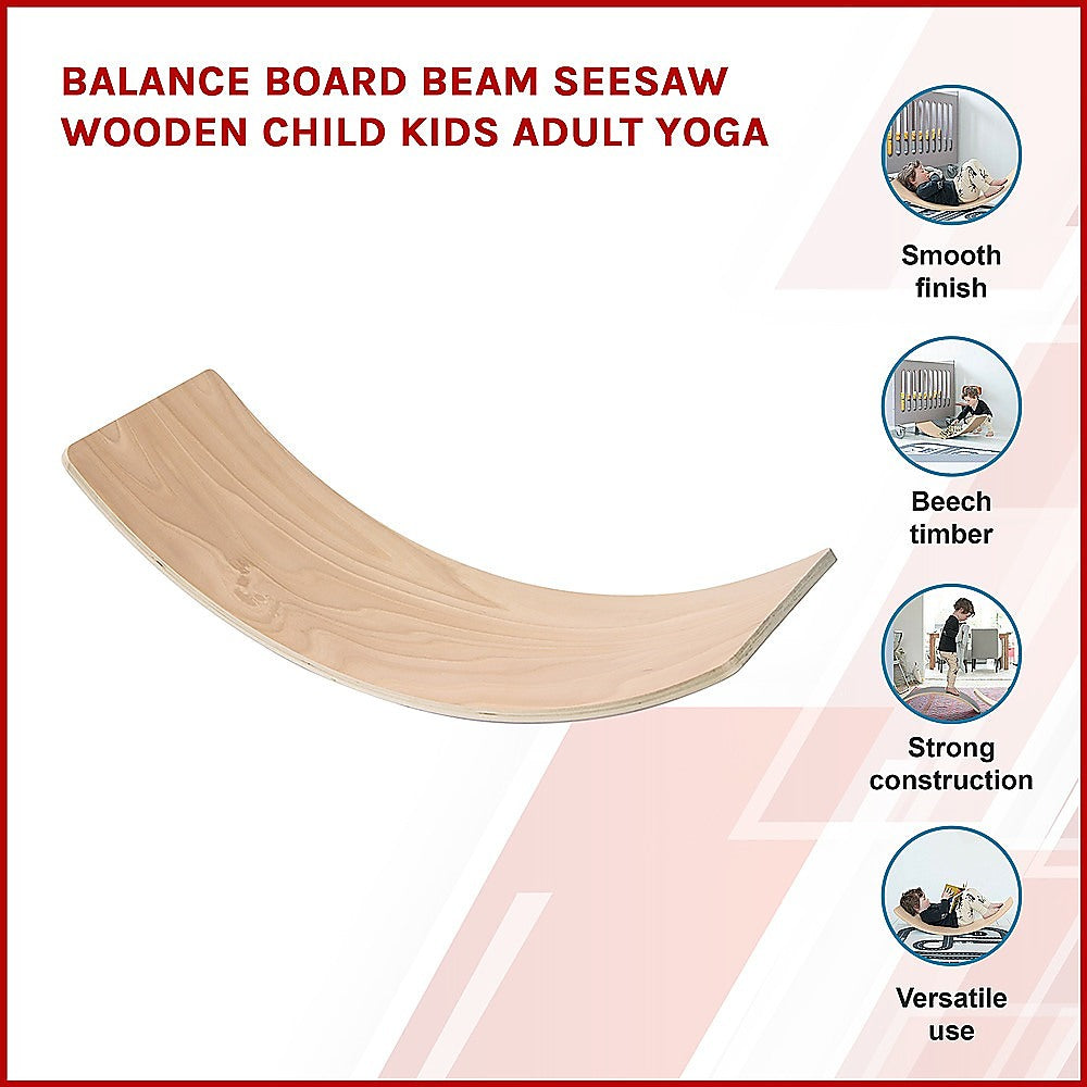 Wooden Balance Board for Kids – Montessori Wobble Board Balance Beam Toy