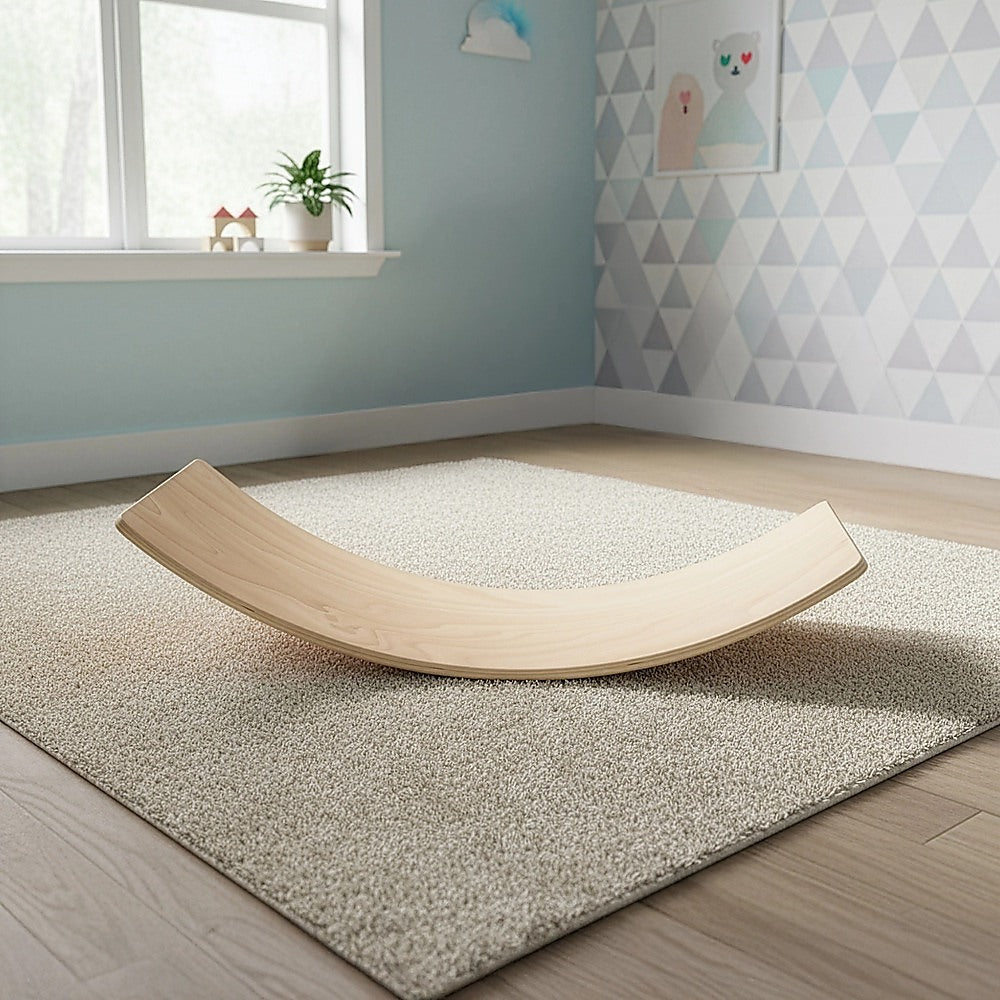 Wooden Balance Board for Kids – Montessori Wobble Board Balance Beam Toy