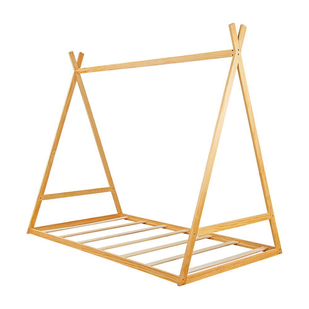 Montessori King Single Floor Bed for Kids – Wooden House Bed Frame