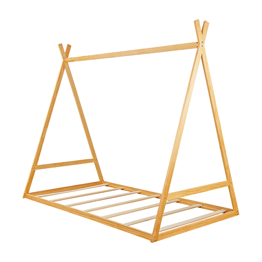 Montessori King Single Floor Bed for Kids – Wooden House Bed Frame