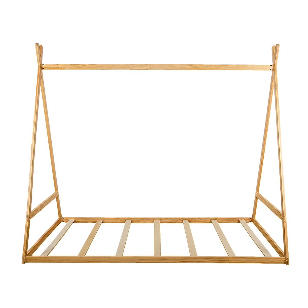 Montessori King Single Floor Bed for Kids – Wooden House Bed Frame