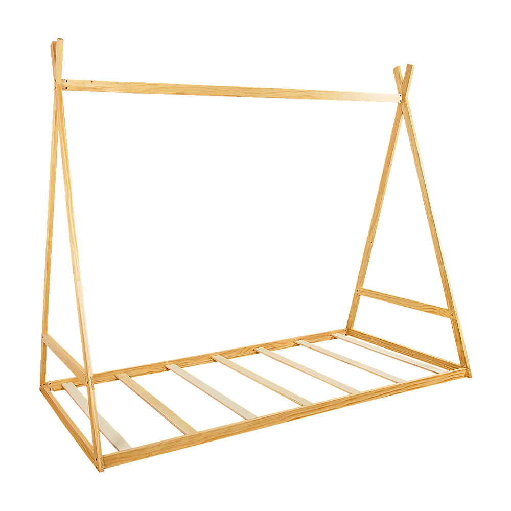 Montessori King Single Floor Bed for Kids – Wooden House Bed Frame