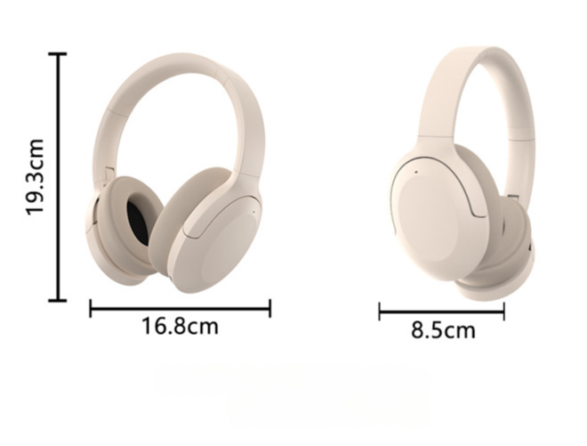 P3965 Bluetooth 5.3 ANC Wireless Over-Ear Headphones Foldable Noise Cancelling Khaki