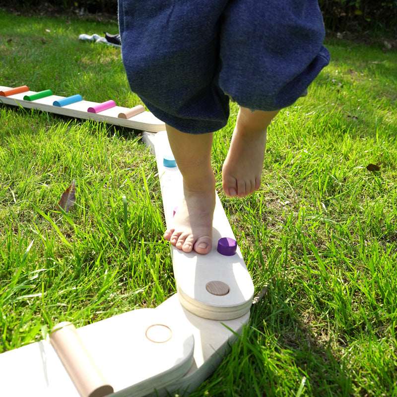 Wooden Sensory Balance Beam Set for Kids | Montessori Balance Toy
