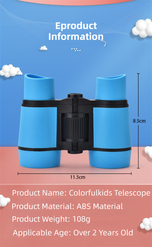 Kids 6x30 Binoculars for Outdoor Exploration – Lightweight Educational Toy with Non-Slip Grip