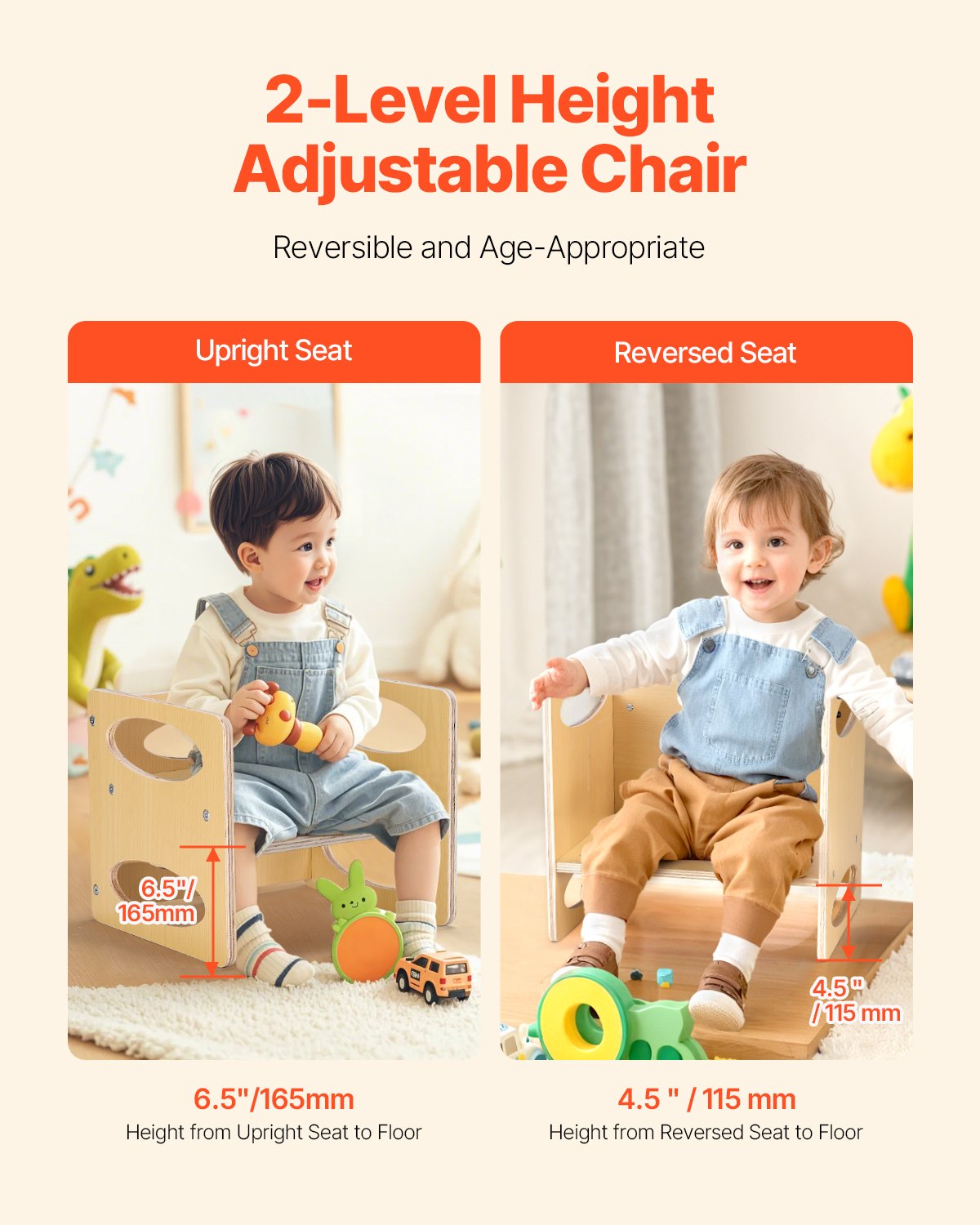 Montessori Weaning Table & Chair Set – Adjustable Wooden Toddler Learning Table