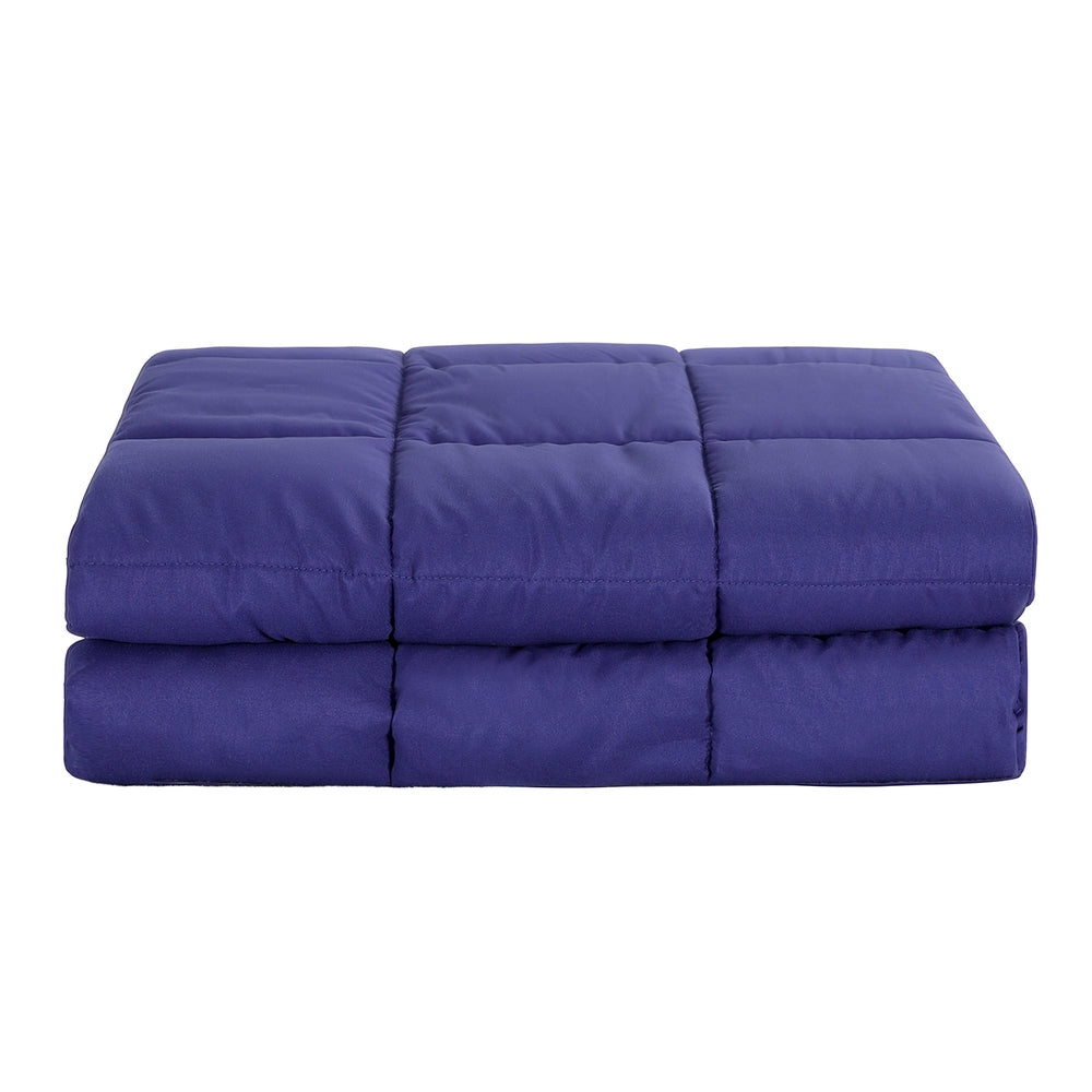 Giselle Bedding 11KG Weighted Blanket Blue Deep Sleep Relaxation Blanket 152x203cm