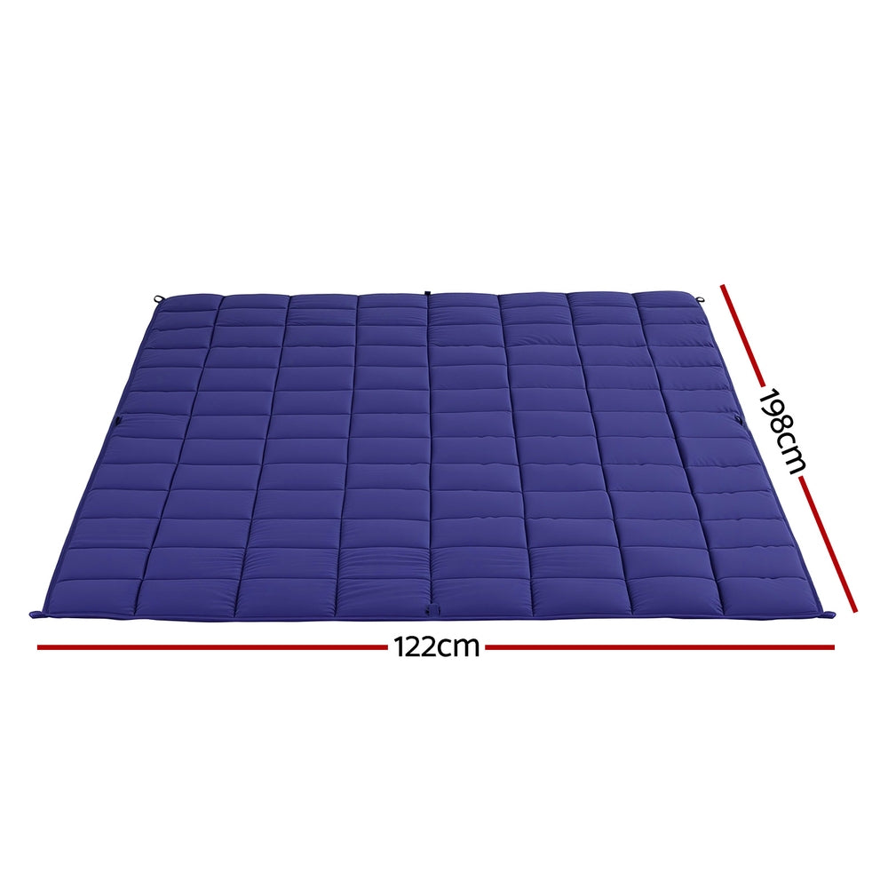 Giselle Bedding Weighted Blanket 6.8KG Deep Touch Pressure Relaxation Blanket Blue 122x198cm