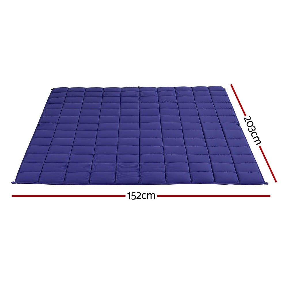 Giselle Bedding Weighted Blanket 9KG Deep Touch Pressure Relaxation Blanket Blue 152x203cm