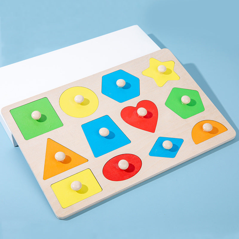 Montessori Geometric Puzzle Set – Cognitive, Sensory & Fine Motor Development (Ages 2–4)