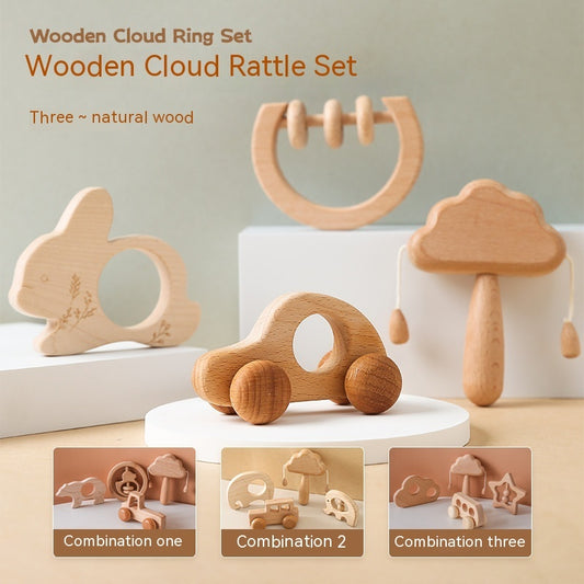 Natural Wooden Rattle Set (0–12 Months)