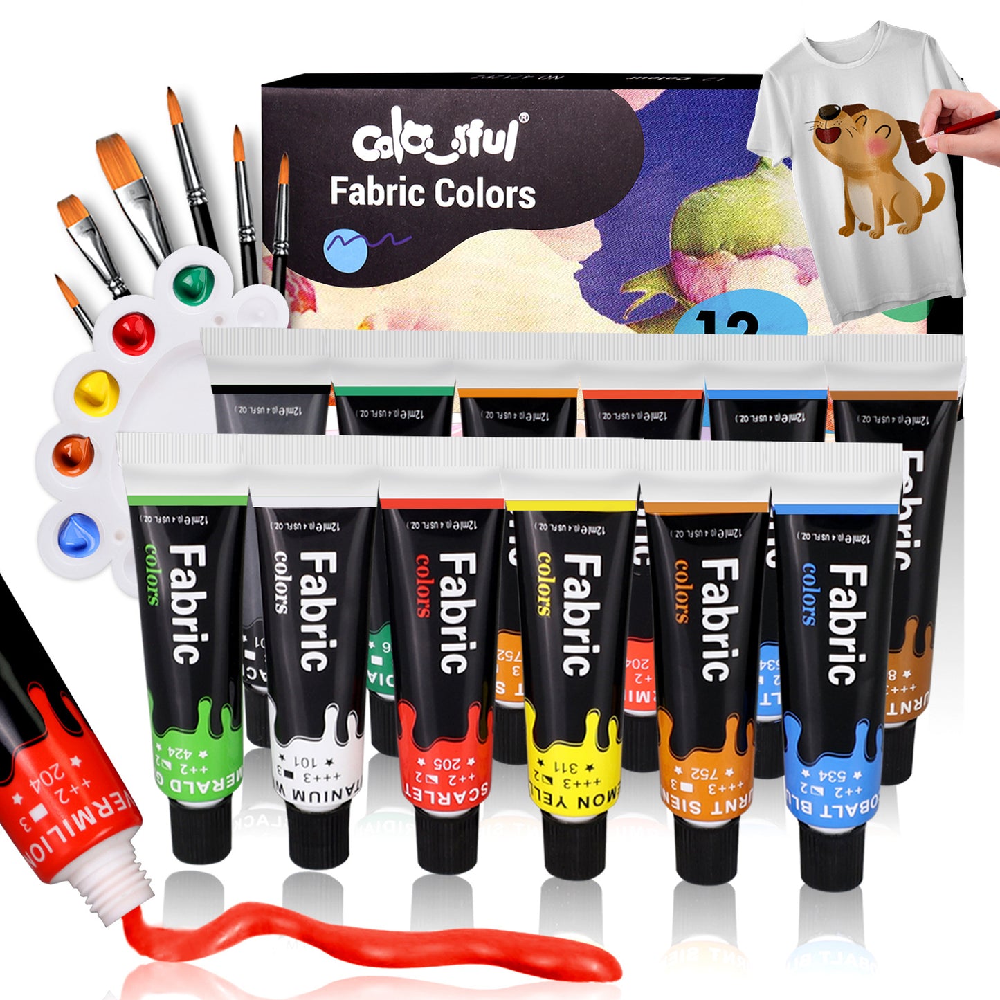 Cailefu Professional Glass & Textile Paint Sets (Ages 7–8+)