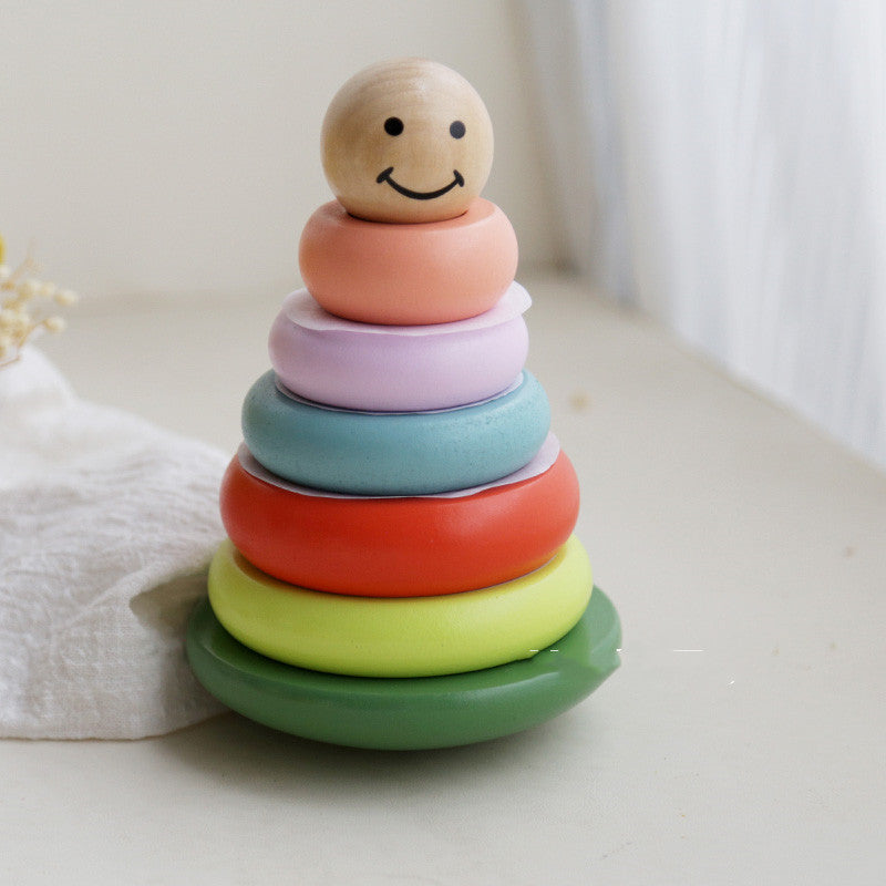 Montessori Wooden Stacking Ring Set – Cognitive & Fine Motor Development (Ages 1–3 Years)