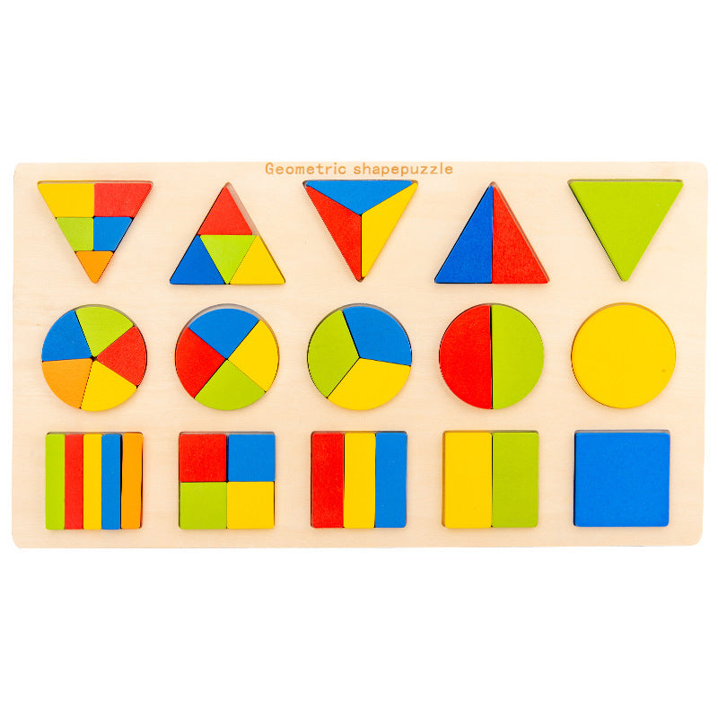 Montessori Geometric Puzzle Board – Early Numeracy, Fine Motor & Cognitive Development (Ages 4–6+)