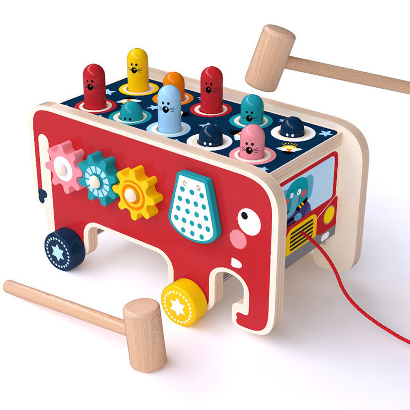 Wooden Pounding Bench Toy – Fine Motor Strength, Coordination & Sensory Play (Ages 2–4)