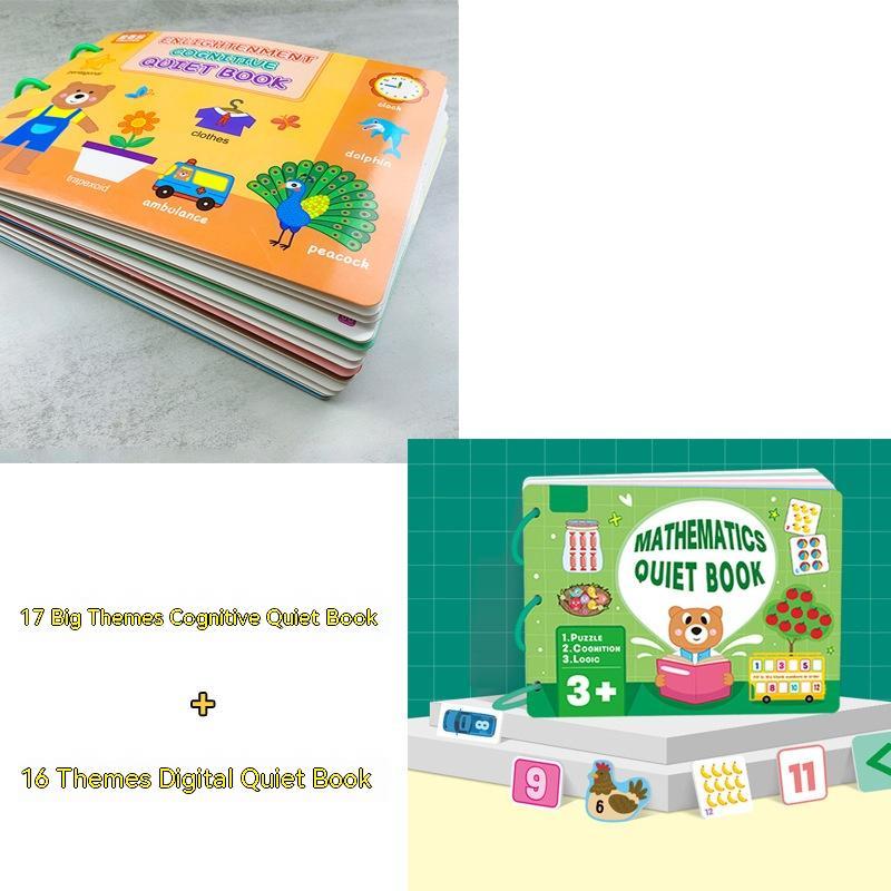 Literacy & Numeracy Quiet Book Set – Self-Directed Preschool Learning (Ages 3–4+ Years)