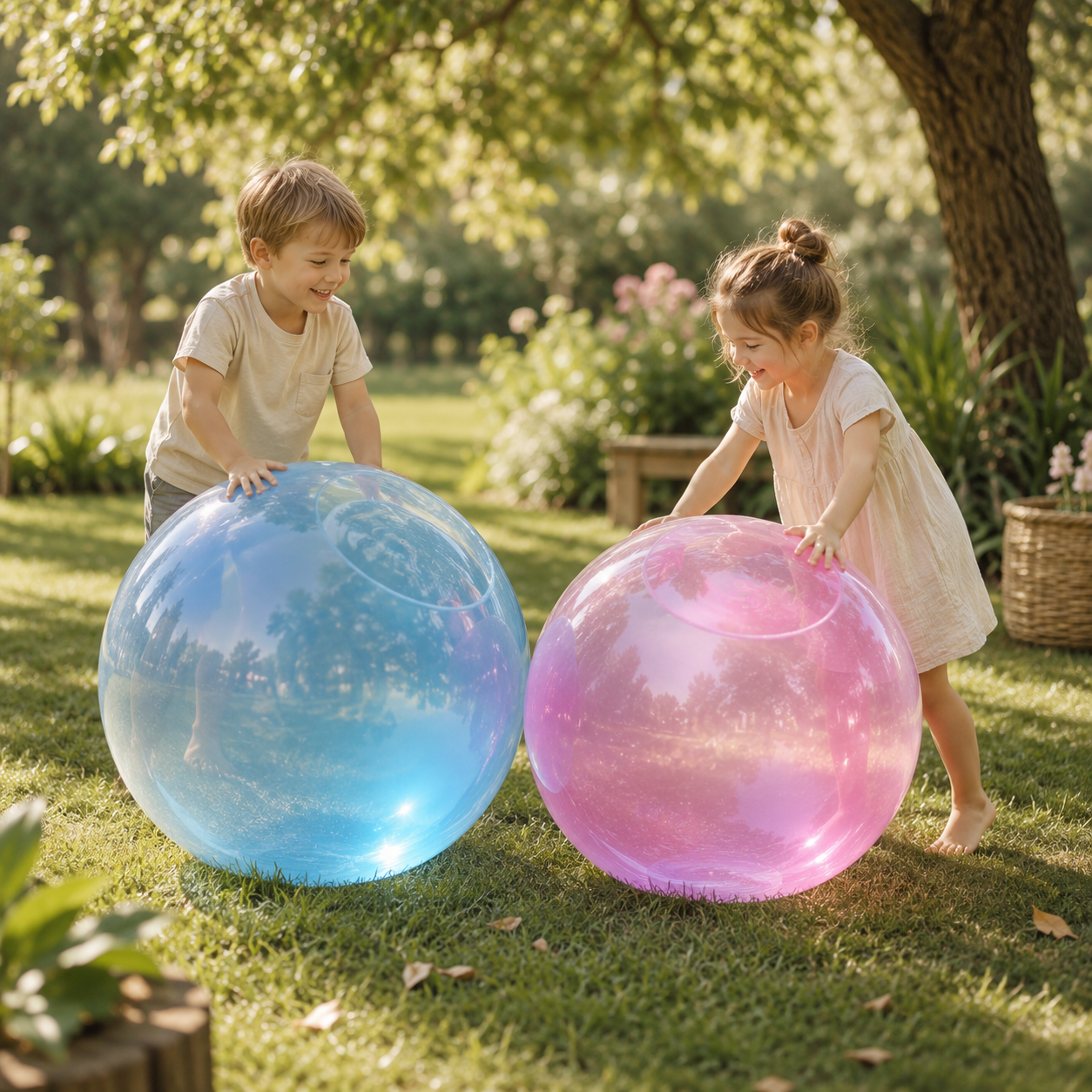 Giant Inflatable Bubble Ball – Outdoor Active Play Ball for Kids & Family Fun