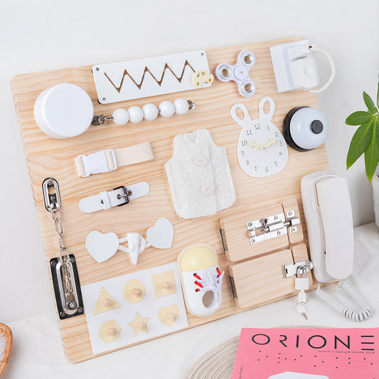 Montessori Activity Busy Board – Sensory, Fine Motor & Cognitive Development (Ages 1–3+)