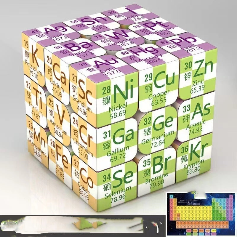 STEM Periodic Table & Advanced Formulae Rubik’s Cube – Science & Logical Thinking Challenge (Ages 7–8+ Years)