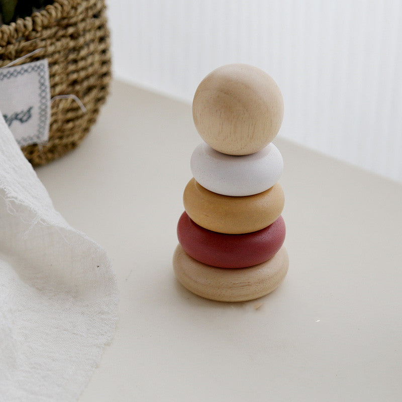 Montessori Wooden Stacking Ring Set – Cognitive & Fine Motor Development (Ages 1–3 Years)