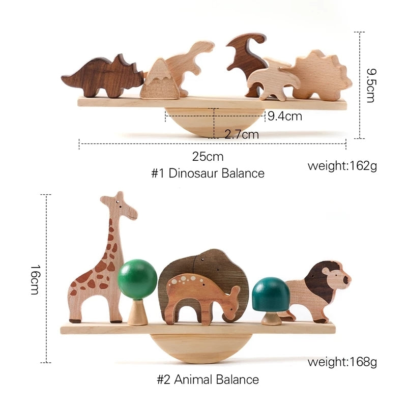 Wooden Animal Balancing Set (Ages 2–4)
