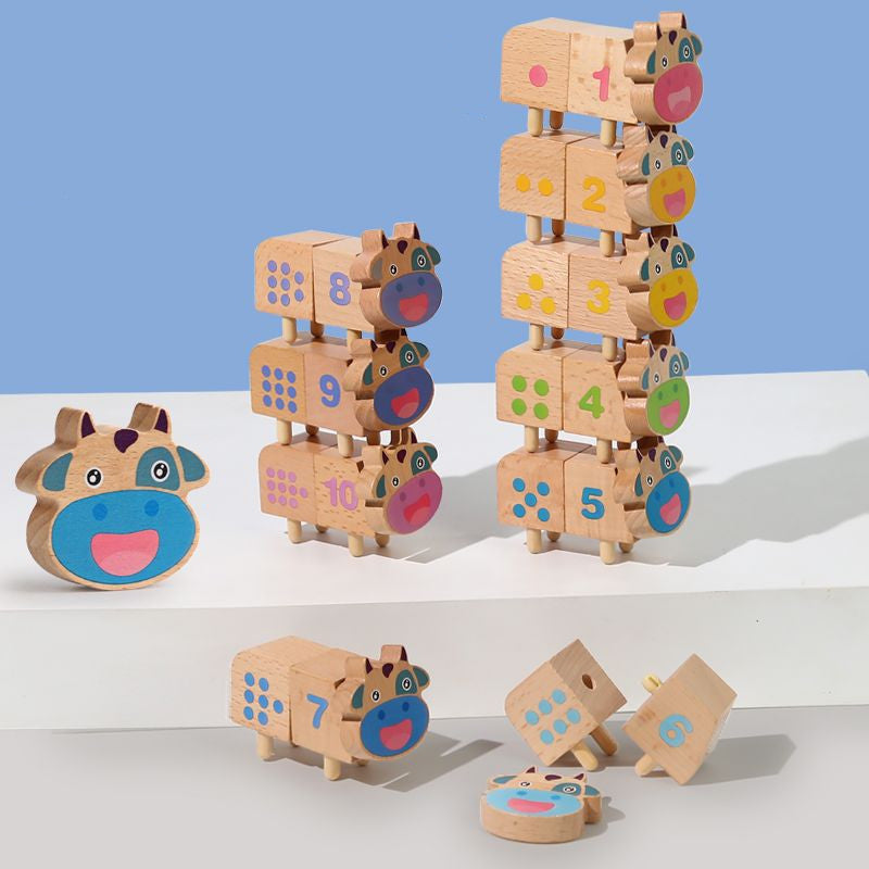 Number Stacking Animal Blocks – Early Counting & Numeracy Foundations (Ages 2–4)