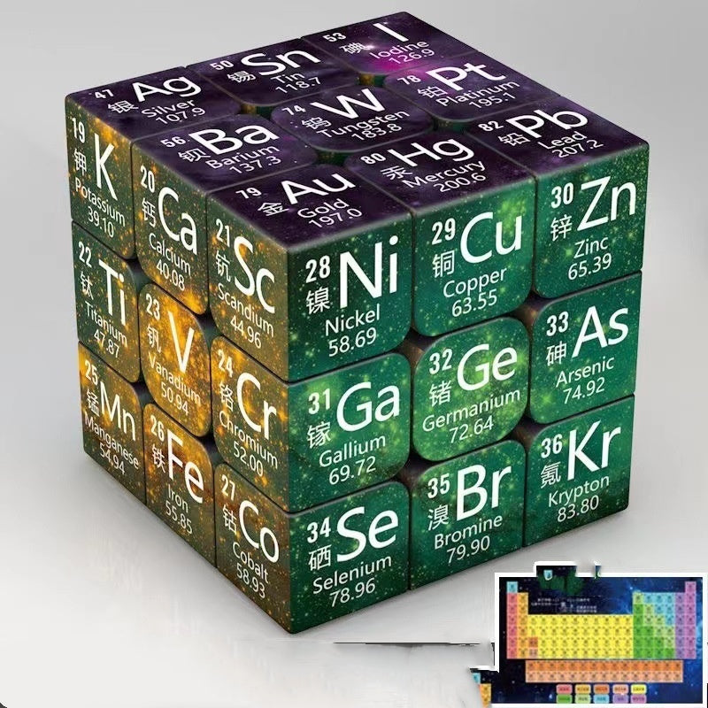 STEM Periodic Table & Advanced Formulae Rubik’s Cube – Science & Logical Thinking Challenge (Ages 7–8+ Years)