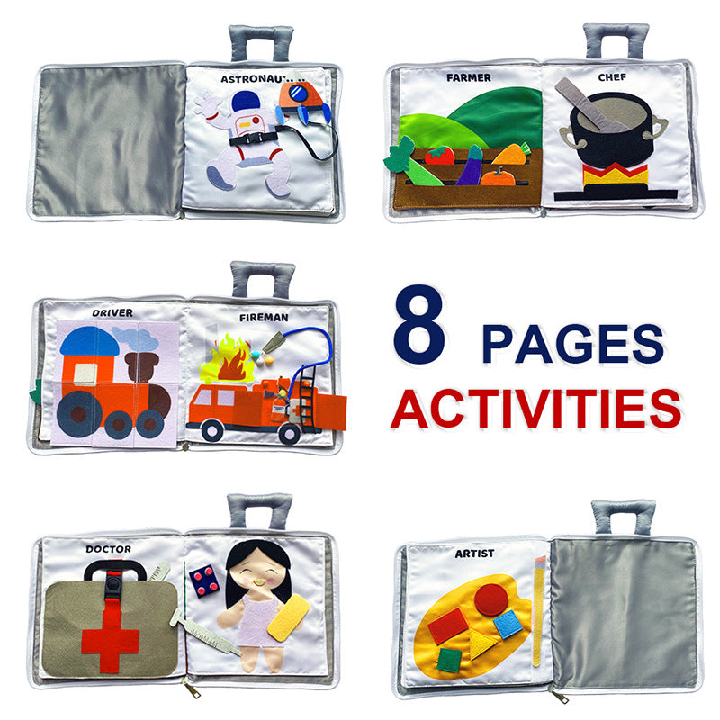 Interactive Cloth Activity Book Set – Early Literacy, Sensory & Fine Motor Development (Ages 0–2+ Years)