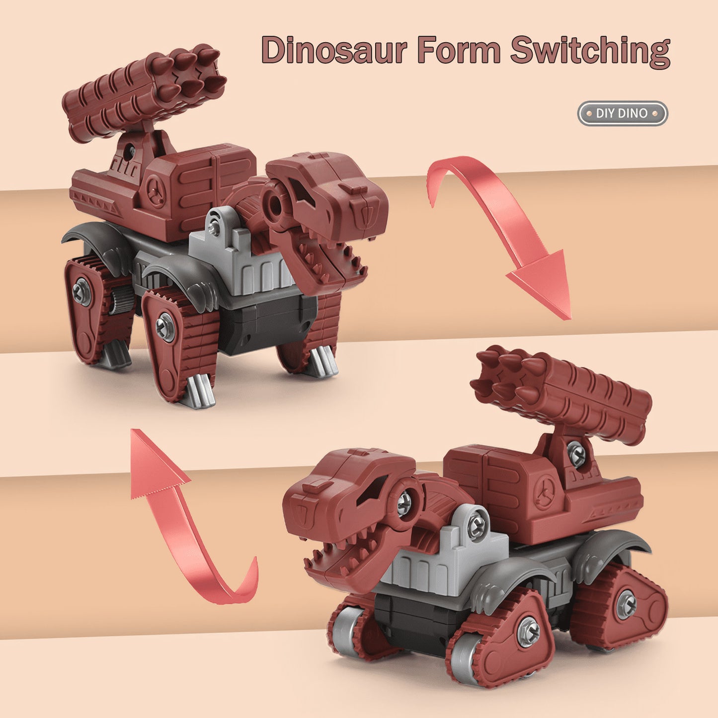 DIY Dinosaur Construction Playset – Imaginative Play & Fine Motor Development (Ages 3–8 Years)
